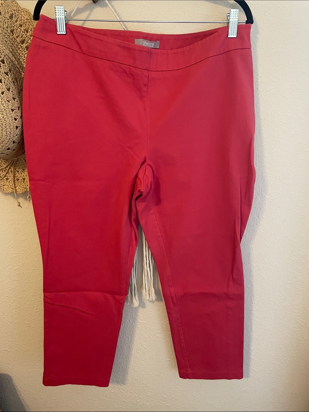 Chico's Red Ankle Pants